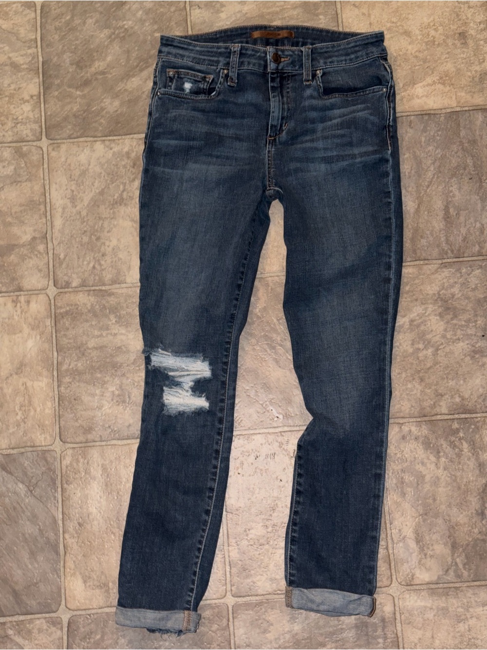 Joe's Jeans Skinny Dark Blue Distressed